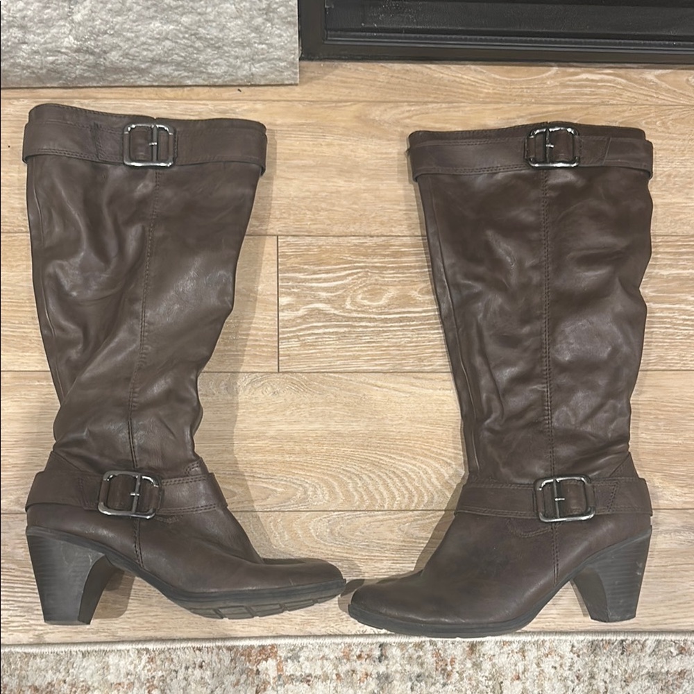 Brown Knee-High Boots